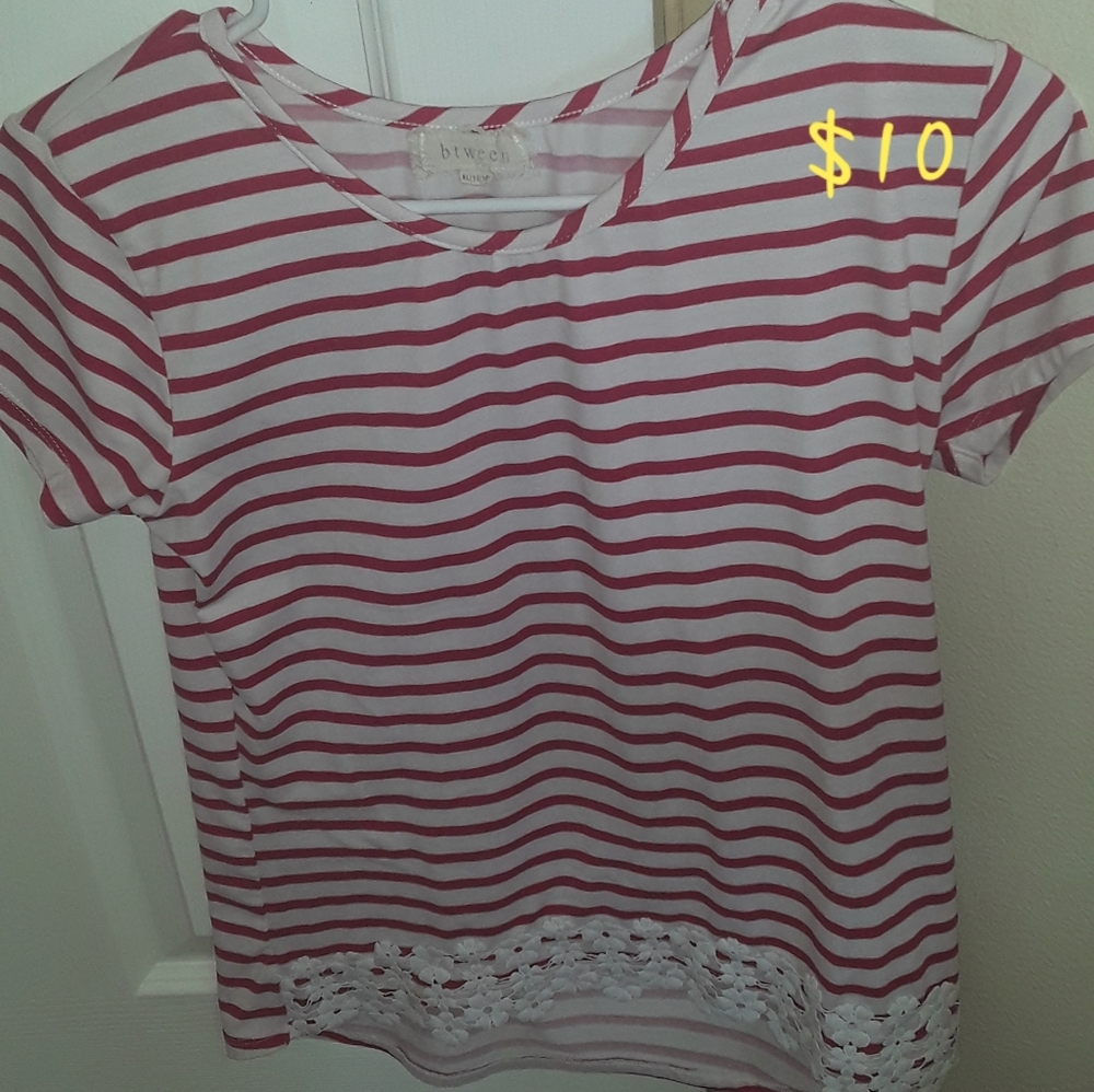 Striped pink shirt